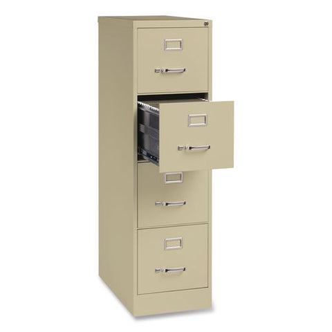 Commercial Vertical Letter File Cabinet, 4 Letter-size File Drawers, 15 X 25 X 52, Putty