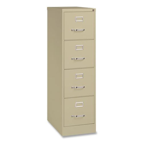 Commercial Vertical Letter File Cabinet, 4 Letter-size File Drawers, 15 X 25 X 52, Putty