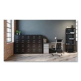 Commercial Vertical Letter File Cabinet, 4 Letter-size File Drawers, 15 X 25 X 52, Black