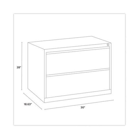 Lateral File Cabinet, 2 Letter/legal/a4-size File Drawers, Putty, 30 X 18.62 X 28