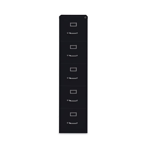 Vertical Letter File Cabinet, 5 Letter-size File Drawers, Black, 15 X 26.5 X 61.37