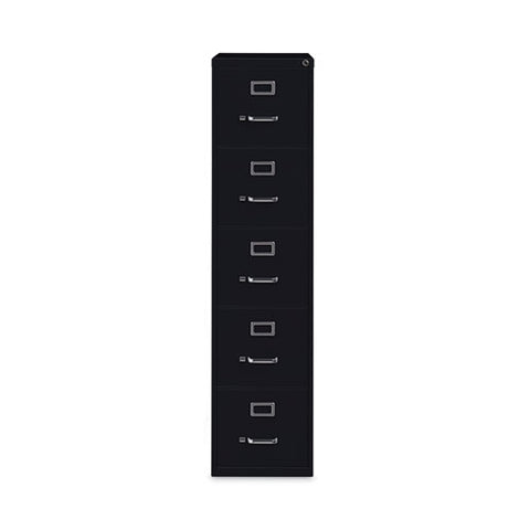 Vertical Letter File Cabinet, 5 Letter-size File Drawers, Black, 15 X 26.5 X 61.37