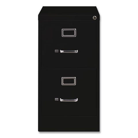 Commercial Vertical Letter File Cabinet, 2 Letter-size File Drawers, 15 X 22 X 28.37, Black