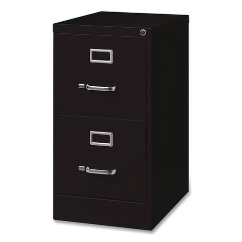Commercial Vertical Letter File Cabinet, 2 Letter-size File Drawers, 15 X 22 X 28.37, Black