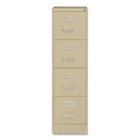 Commercial Vertical Letter File Cabinet, 4 Letter-size File Drawers, 15 X 22 X 52, Putty