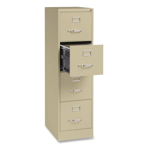 Commercial Vertical Letter File Cabinet, 4 Letter-size File Drawers, 15 X 22 X 52, Putty