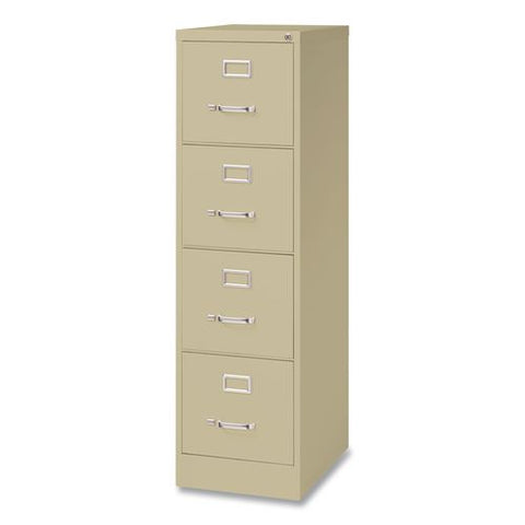 Commercial Vertical Letter File Cabinet, 4 Letter-size File Drawers, 15 X 22 X 52, Putty