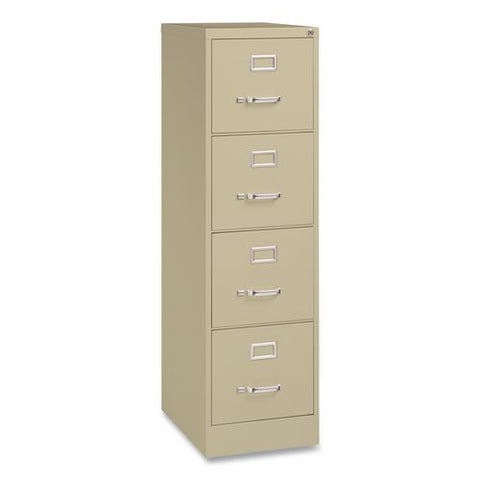 Commercial Vertical Letter File Cabinet, 4 Letter-size File Drawers, 15 X 22 X 52, Putty