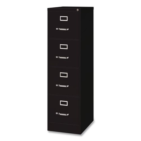 Commercial Vertical Letter File Cabinet, 4 Letter-size File Drawers, 15 X 22 X 52, Black