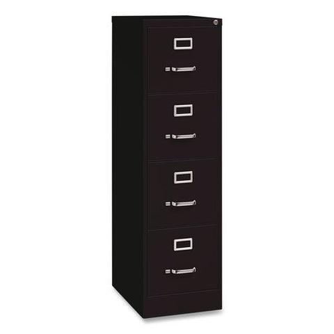 Commercial Vertical Letter File Cabinet, 4 Letter-size File Drawers, 15 X 22 X 52, Black