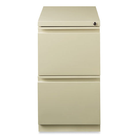 Full-width Pull 20 Deep Mobile Pedestal File, 2-drawer: File/file, Letter, Putty, 15 X 19.88 X 27.75