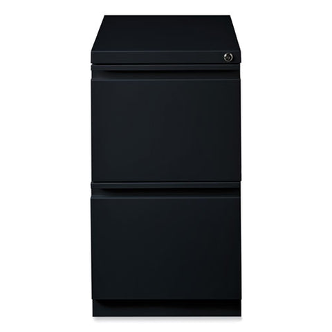 Full-width Pull 20 Deep Mobile Pedestal File, 2-drawer: File/file, Letter, Black, 15 X 19.88 X 27.75