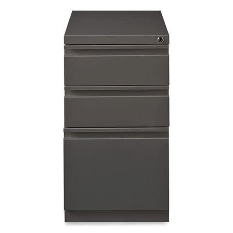 Full-width Pull 20 Deep Mobile Pedestal File, 3-drawer: Box/box/file, Letter, Medium Tone, 15x19.88x27.75