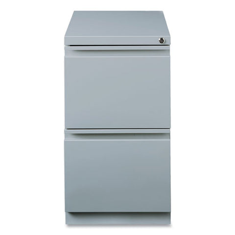 Full-width Pull 20 Deep Mobile Pedestal File, 2-drawer: File/file, Letter, Platinum, 15 X 19.88 X 27.75