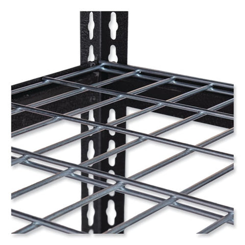 Iron Horse 2300 Wire Deck Shelving, Four-shelf, 36w X 18d X 60h, Black