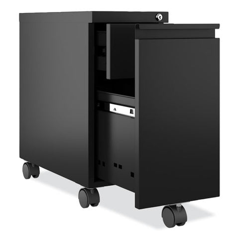 Zip Mobile Pedestal File, 1-drawer: File, Legal/letter, Black, 10 X 19.88 X 21.75