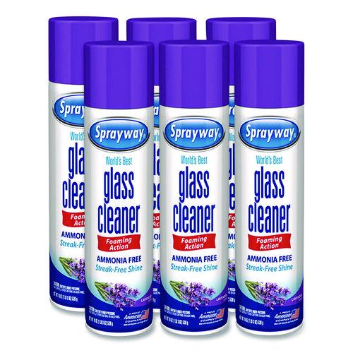 Glass Cleaner, 19 Oz Aerosol Spray, 6/carton