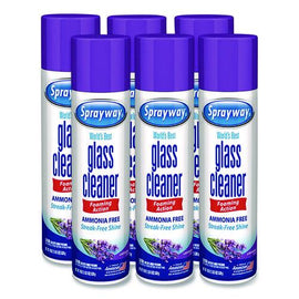 Glass Cleaner, 19 Oz Aerosol Spray, 6/carton