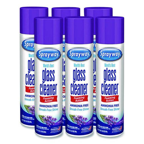 Glass Cleaner, 19 Oz Aerosol Spray, 6/carton