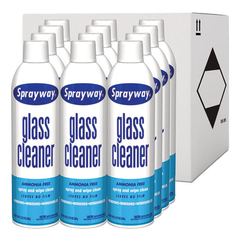 Glass Cleaner, 19 Oz Aerosol Spray, 12/carton