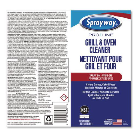 Grill And Oven Cleaner, 18 Oz Aerosol Spray, 12/carton