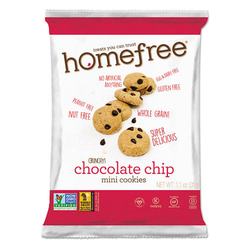 Gluten Free Chocolate Chip Mini Cookies, 1.1 Oz Pack, 30/carton