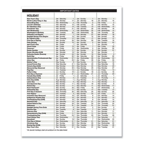 Recycled Monthly 5-year/62-month Planner, 11 X 8.5, Black Cover, 62-month: Dec 2024 To Jan 2030