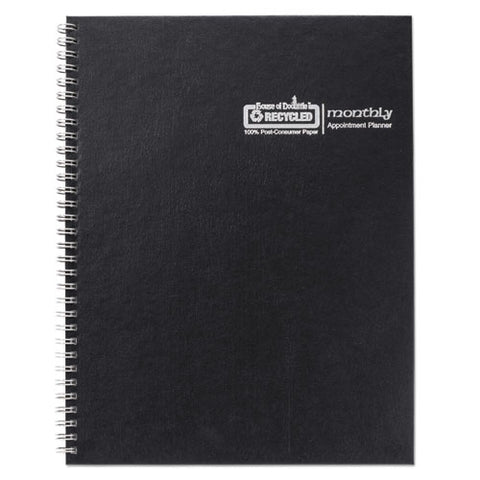 Monthly Hard Cover Planner, 11 X 8.5, Black Cover, 14-month: Dec 2024 To Jan 2026