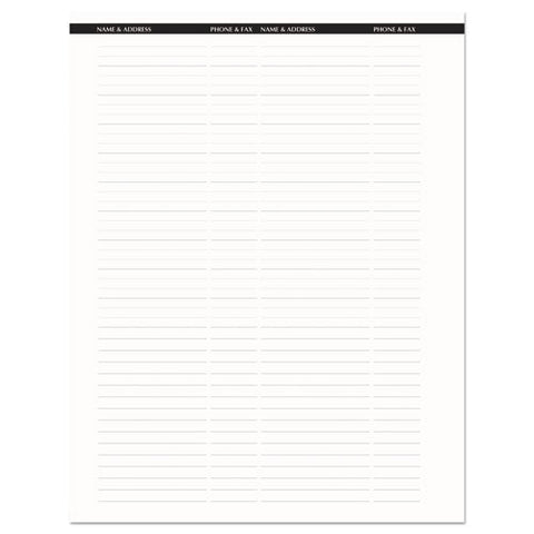 Recycled Professional Weekly Planner, 15-minute Appts, 11 X 8.5, Black Wirebound Soft Cover, 24-month: Jan 2025 To Dec 2026