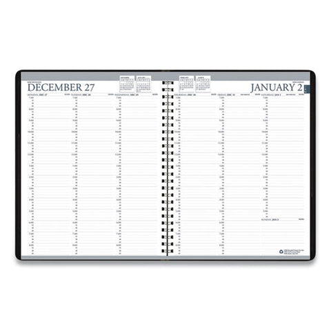 Recycled Professional Weekly Planner, 15-minute Appts, 11 X 8.5, Blue Wirebound Soft Cover, 12-month (jan To Dec): 2025