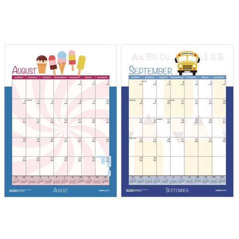 Academic Year Recycled Seasonal Wall Calendar, Illustrated Seasons Artwork, 12 X 16.5, 12-month (july To June): 2024 To 2025