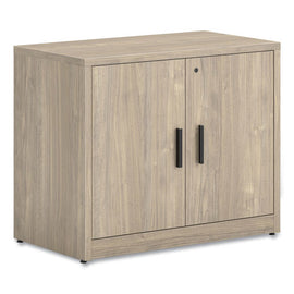 10500 Series Storage Cabinet With Doors, Two Shelves, 36" X 20" X 29.5", Kingswood Walnut