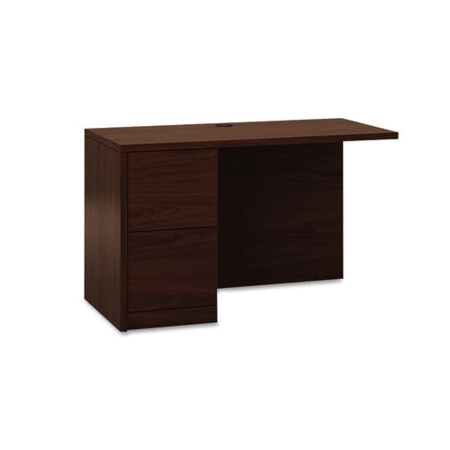 10500 Series L Workstation Return, Full-height Left Ped, 48w X 24d X 29.5h, Mahogany