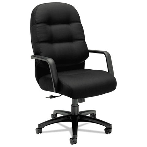 Pillow-soft 2090 Series Executive High-back Swivel/tilt Chair, Supports Up To 300 Lb, 17" To 21" Seat Height, Black