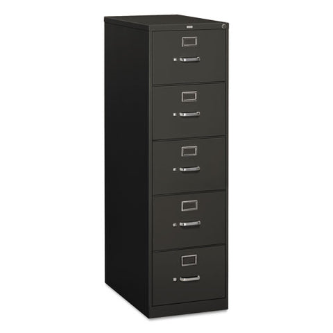 310 Series Vertical File, 5 Legal-size File Drawers, Charcoal, 18.25" X 26.5" X 60"