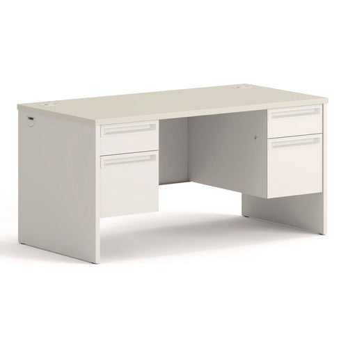 38000 Series Double Pedestal Desk, 60" X 30" X 30", Light Gray/silver