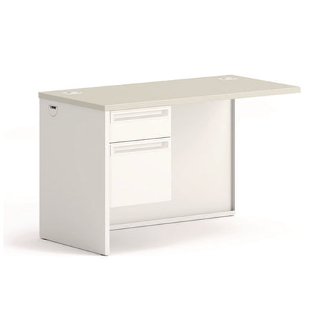 38000 Series Return Pedestal, Box/file, 26.38w X 50.38d X 31.38h, Left, Silver/light Gray