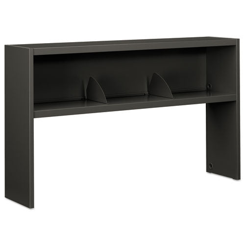 38000 Series Stack On Open Shelf Hutch, 60w X 13.5d X 34.75h, Charcoal