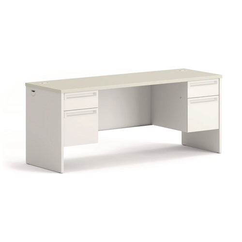 38000 Series Kneespace Credenza, 72w X 24d X 29.5h, Silver Mesh/light Gray