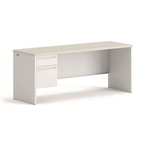 38000 Series Single Pedestal Credenza, Left, 72w X 24d X 29.5h, Silver/gray