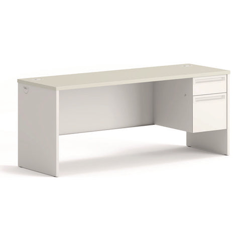 38000 Series Single Pedestal Credenza, Right, 72w X 24d X 29.5h, Silver/gray