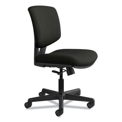 Volt Series Leather Task Chair, Supports Up To 250 Lb, 18" To 22.25" Seat Height, Black