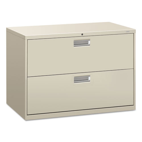 Brigade 600 Series Lateral File, 2 Legal/letter-size File Drawers, Light Gray, 42" X 18" X 28"