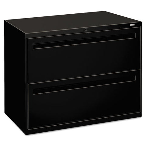 Brigade 700 Series Lateral File, 2 Legal/letter-size File Drawers, Black, 36" X 18" X 28"