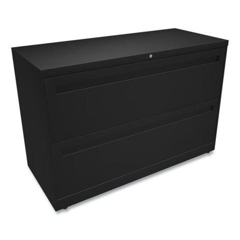 Brigade 700 Series Lateral File, 2 Legal/letter-size File Drawers, Black, 42" X 18" X 28"