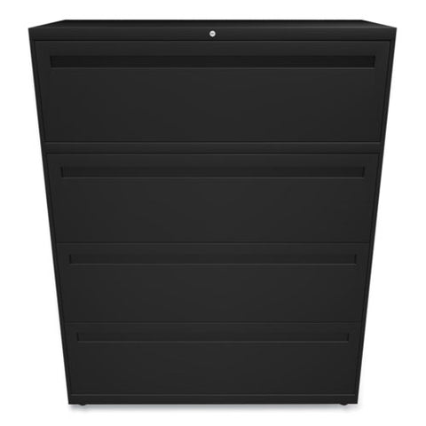 Brigade 700 Series Lateral File, 4 Legal/letter-size File Drawers, Black, 42" X 18" X 52.5"