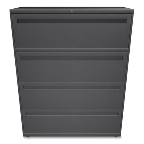 Brigade 700 Series Lateral File, 4 Legal/letter-size File Drawers, Charcoal, 42" X 18" X 52.5"