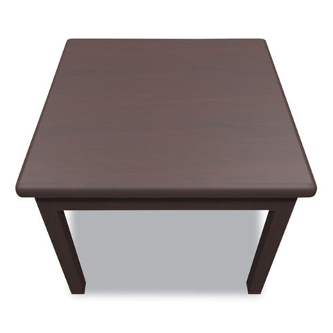 Laminate Occasional Table, Square, 24w X 24d X 20h, Mahogany