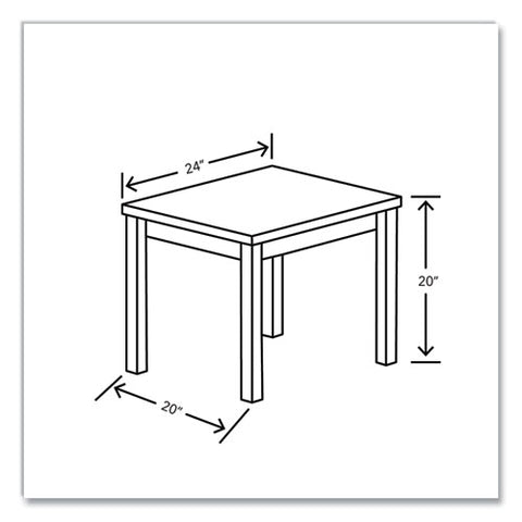 80000 Laminate Occasional End Table, Rectangular, 24w X 20d X 20h, Kingswood Walnut