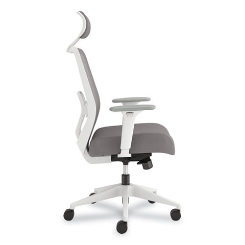 Altern Mesh Back Task Chair, 17.95 To 21.1 Seat Height, Gray Seat, Gray/white Back, White Base